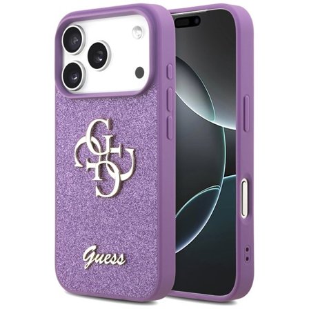 Guess Fast Glitter Big 4G-etui for iPhone 17 Pro - lilla