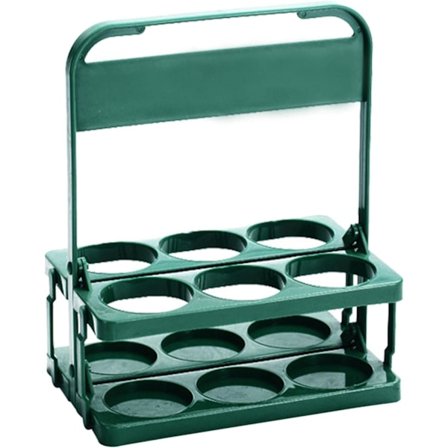 Hopfällbar ölback för 6 flaskor, hopfällbar vattenflaskhållare, hållbar och enkel att förvara