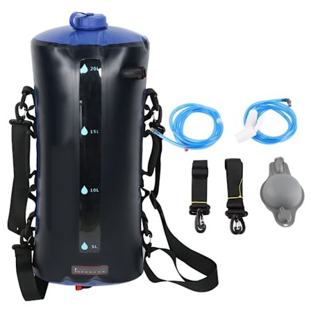 20L Ulkoilusuikku Vesisäiliö Paineilmapumpulla ja Suihkupäällä Vaellukselle Leirintään