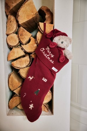 Newbie | Strikket julestrømpe | Rød