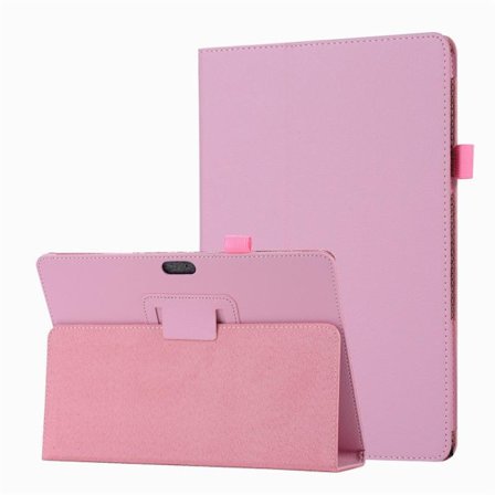 Foldbart etui i nubret læder, kompatibelt med Microsoft Surface Go tablet-etui