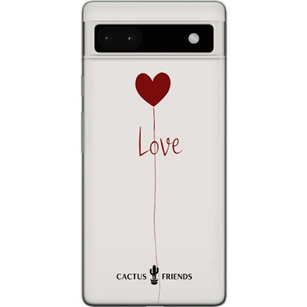 Yhteensopiva Puhelinkuori Google Google Pixel 6a Cactus and Friends - Love Balloon Minimal