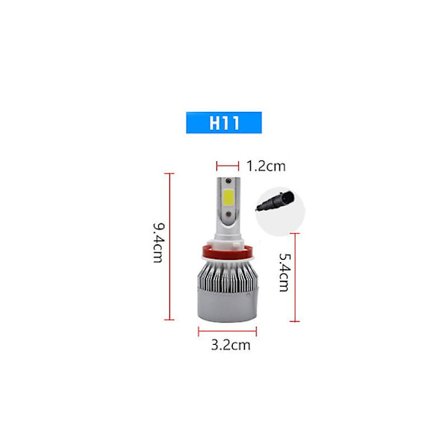 2st 36W H4 H7 H11 Flygplansaluminium Bil LED Strålkastare Vattentät Ip68 Helljus Halvljus Lampa Auto Exteriör Dekor Tillbehör| |