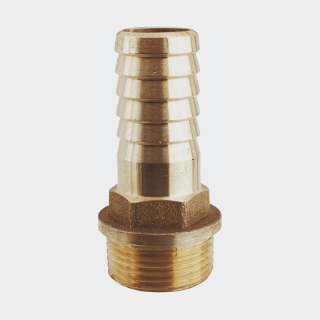 Hadice na trubky Maestrini Male Hose Tail "Roma" Heavy Type, mosaz, 1/2" G (BSP) (vnější) na 19 mm (3/4") hadici