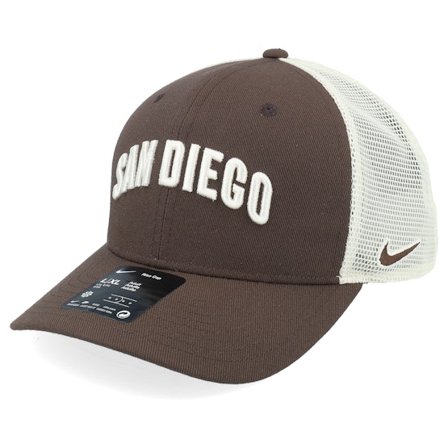 Nike MLB - MLB Brun trucker Caps - San Diego Padres Dri-fit Rise Cinder/Natural Trucker - Nike @ Hatstore