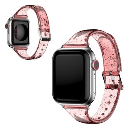 Apple Watch Series 6 / 5 40mm glitter-tyylinen ranneke - Punainen