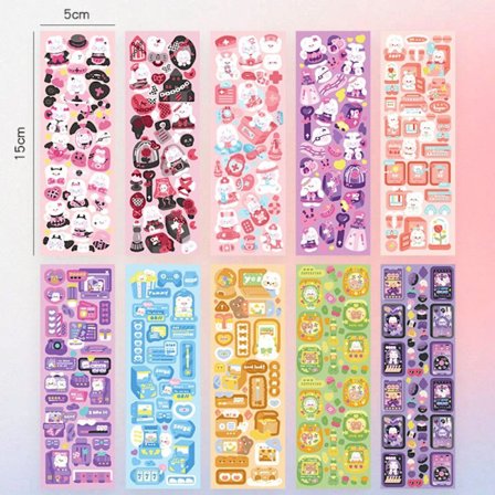 100 stk Sticker Set Pack Laser Cute Stickers J J