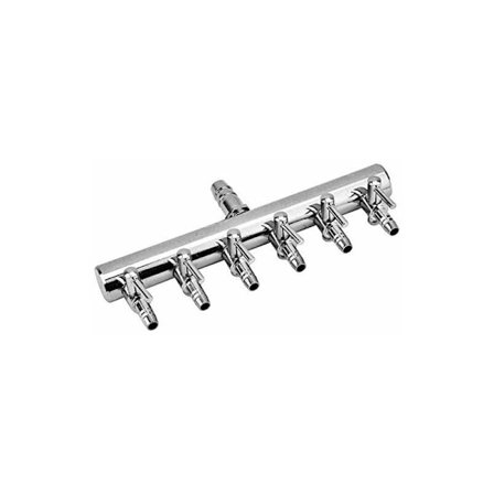 Akvarie luftflödesdelare fisk tank luftkontrollventil rostfritt stål akvarium syredistributor fisk tank luftpump tillbehör (6-vägs)