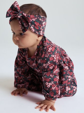 Geblümtes Haarband - S - kinderbekleidung - red - Polarn O. Pyret