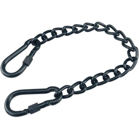 Hengekøyestol hengekøye rustfritt stål kobling tvunnet kjetting lang sving elektroforese svart newchain sandsekk koblingssett