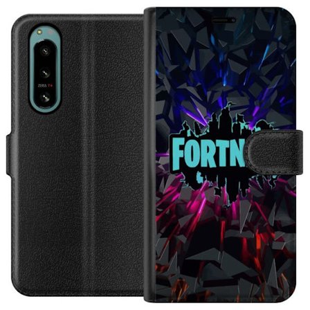 Yhteensopiva Lompakkokotelo Sony Sony Xperia 5 IV Pelit inspiraatio abstrakti logo suunnittelu räjähtävillä muodoilla, neon valot ja dynaaminen en