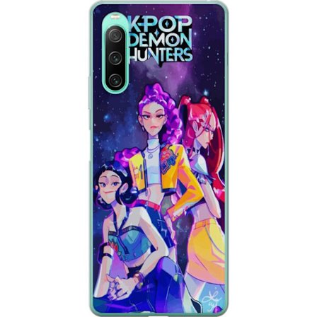 Yhteensopiva Puhelinkuori Sony Xperia 10 IV Kpop Demon Hunters Trio Tyttöjä Kosminen Avaruusidoli Voima Energia Hehku