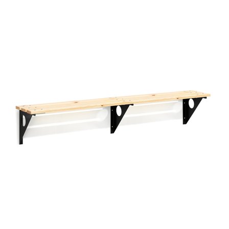 Sitzbank STADIUM für Wandmontage, 2000 mm, Kiefer