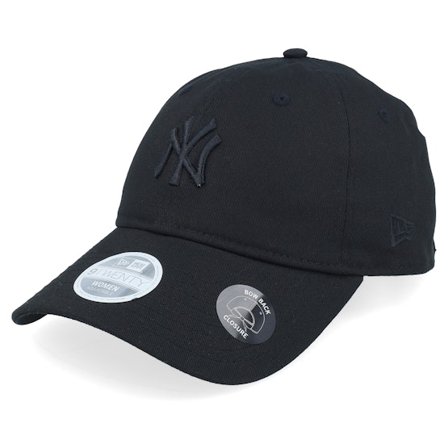 New Era - MLB Zwart unconstructed Cap - New York Yankees Womens 9TWENTY Bow Back Black Dad Cap @ Hatstore