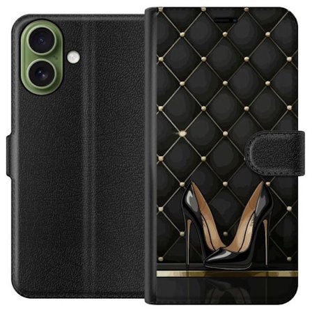 Kompatibel Tegnebogsetui til Apple iPhone 17 Sorte højhælede sko i elegant stil
