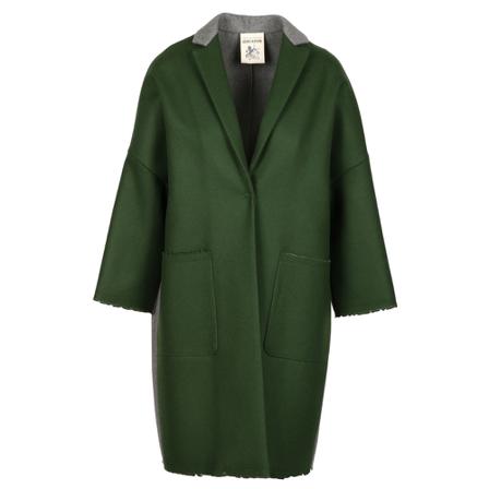 Semicouture, Single-Breasted Coats Groen, Dames, Maat:S,Polyamide