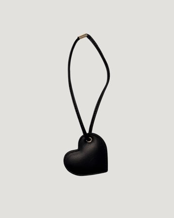 Dark Department Heart Bag Charm Zwart Accessoarer Meisjes - Kids Brand Store