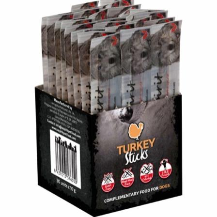 Alpha Spirit Turkey Stick 30 stk, Hund, Hundesnacks, Tygg og tyggebein
