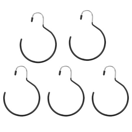 5 stk. Krok Multifunksjonell Spa Skjønnhetssalong Garderobe Hengende Krok for Badekåpe Skjerf Belte Svart