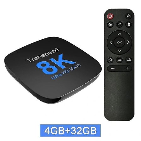 Transpeed Android 13 TV-boks med dobbel wifi-støtte 8k-video Bt5.0+ Rk3528 4k 3d stemmemediespiller Set Top Box
