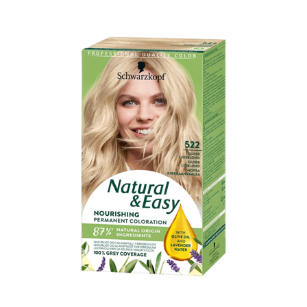 Schwarzkopf Natural & Easy 522 Silver Ljusblond Hårfärg Unisex 142,5 ML
