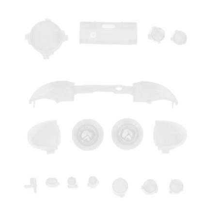 Full Buttons Mod Kits Trigger Full Trigger Module Set för XBOX Series X för XBOX Series S ControllerTransparent White