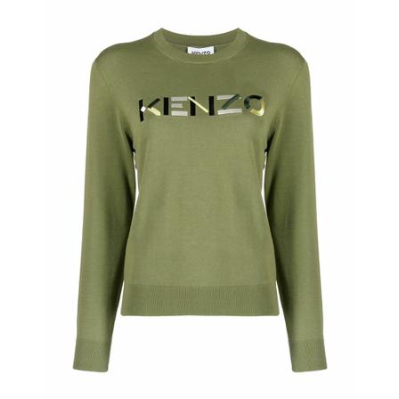 Kenzo - Stickade Tröjor & Koftor - Grön - Dam - Storlek: S, Dam, Storlek: S