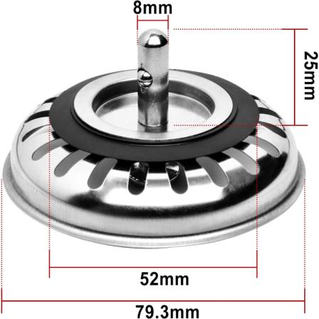 Viemäripesän suodatin, 2 kpl 80 mm ruostumattomasta teräksestä valmistettu suoja