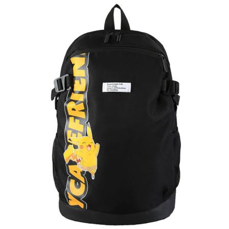 Casual Fashion Vattentät ryggsäck för gymnasieelever med stor kapacitet Black Pikachu