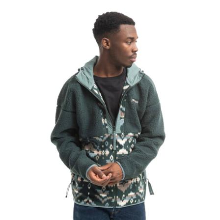 Columbia, Bluza męska Columbia Backbowl Sherpa Full Zip Hoodie 1952403 370 Zielony, Mężczyzna, Rozmiar: M