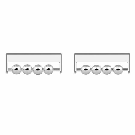 1 Par Huawei / Samsung Smart Watch Pärlor Design 22mm DIY-stylad remkontakt Metalladapter - Silver