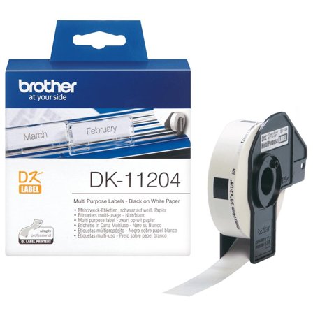 Brother DK-11204 - flerbruks merkelapper - 400 etikett(er) - 17 x 54 mm