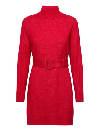 Onlbella Ls Belt Dress Ex Knt Red ONLY