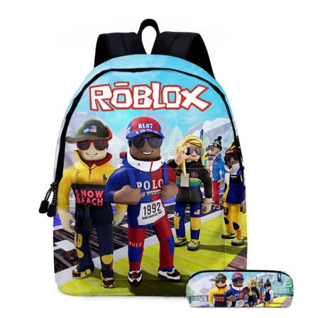 Oppilaan koululaukku uusi tuote uusi sarjakuva roblox-peli perus- ja keskikoululaukku lasten reppu-D4ROBLOX taivaansininen
