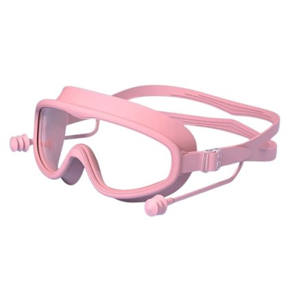 Stora simglasögon för vuxna, vattentäta och anti-im HD-simglasögon, silikon simglasögon med integrerade öronproppar