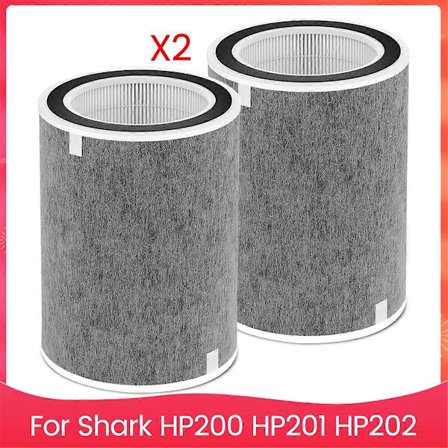 2 STK Filterelement til Shark HP200 HP201 HP202 Luftrenser Tilbehør Reservedele 99,98% Ef