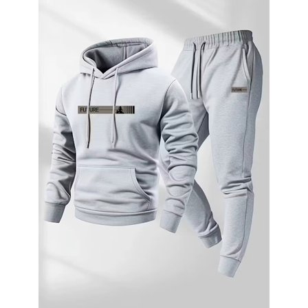 2026 Ny Herre Hættetrøje Brev Løs Hættetrøje Frakke Lange Ærmer Bukser