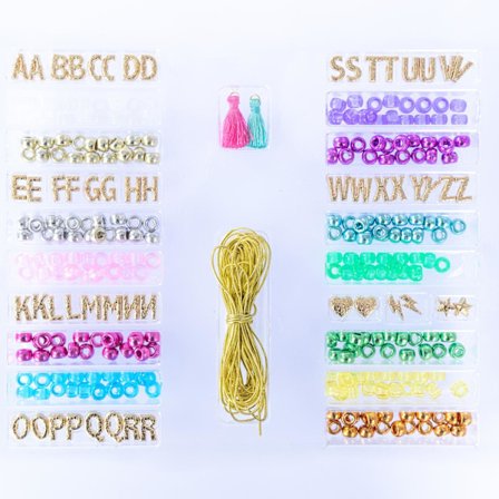 Armbandstillverkare i guld, 300+ pärlor, 7 m elastiskt snöre