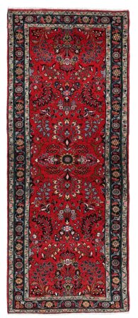 Tapis Hamadan 88X220 De Couloir Rouge Foncé/Noir (Laine, Perse)