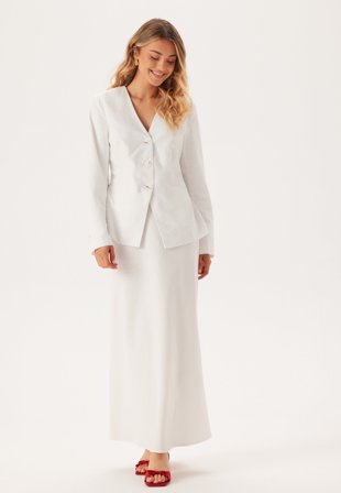 BUBBLEROOM - Linen Blend Maxi Skirt - 44
