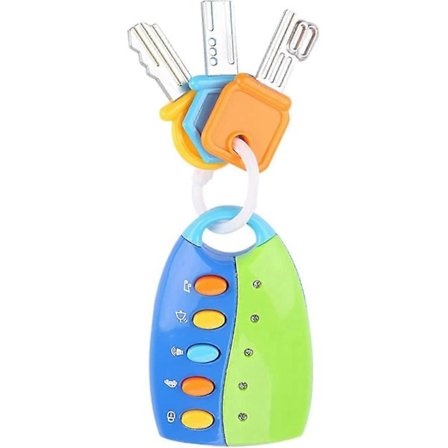 Legetøjsnøgler til småbørn og babyer, fjernbetjening smart nøgle til babylegetøj med blinkende lys og lyde, pædagogisk legetøj til børn Smart ...