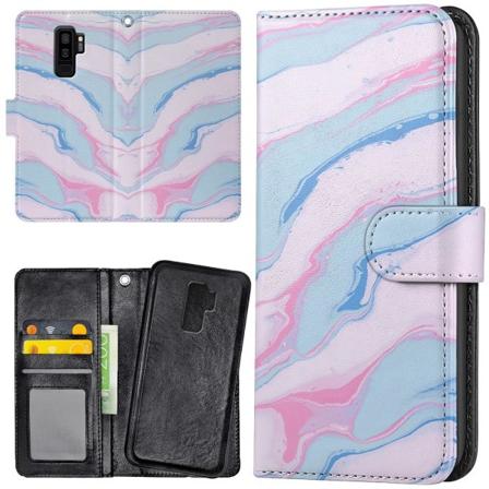 Samsung Galaxy S9 Plus - Lommebok Deksel Marmor Multicolor