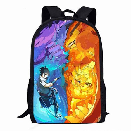 Naruto- printed ryggsäck Barn Pojkar Flickor Skolväska med stor kapacitet Reseaxel Ryggsäck Presenter