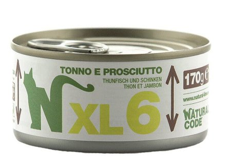Natural Code XL6 Per Gatti Adulti Tonno E Prosciutto 170g