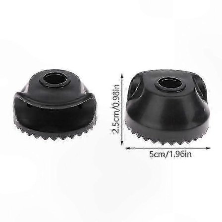 Svarta plastskruvar och bultar för reservdelar till trädgårdsgungstolens tak