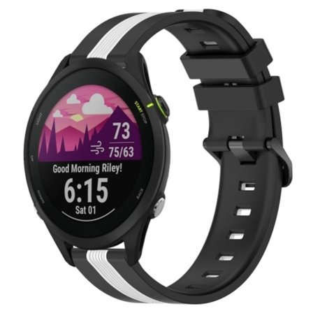 För Garmin Forerunner 255 Music 22mm vertikalt tvåfärgat watch