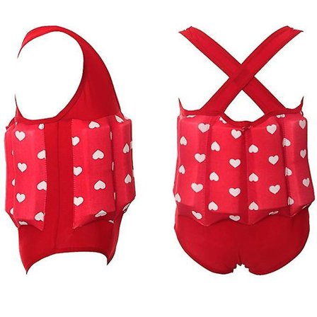 Astage flytende badedrakt for barn (rød, 110 til 120 cm)
