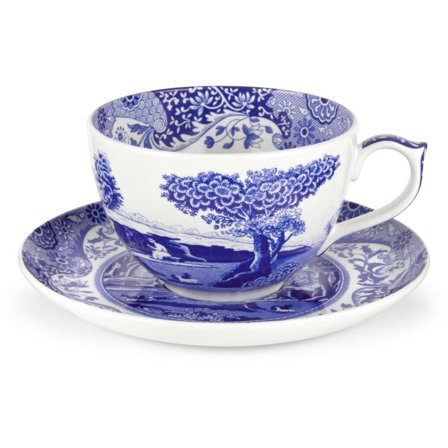 Spode Jumbokop m. underkop 'Blue Italian' - Blå og hvid | KitchenOne