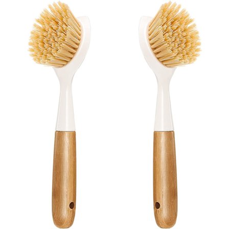 Set med 2 Köksrengöringsborstar, Långskaftad Gryta och Stekpanna Rengöringsborste