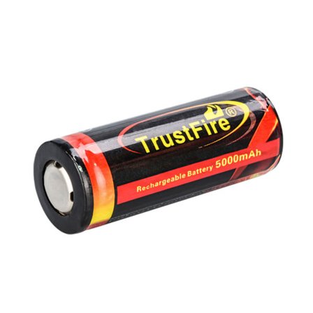 26650 5000mAh Li-ion 3.7V Genopladeligt Batteri til LED Lommelygte